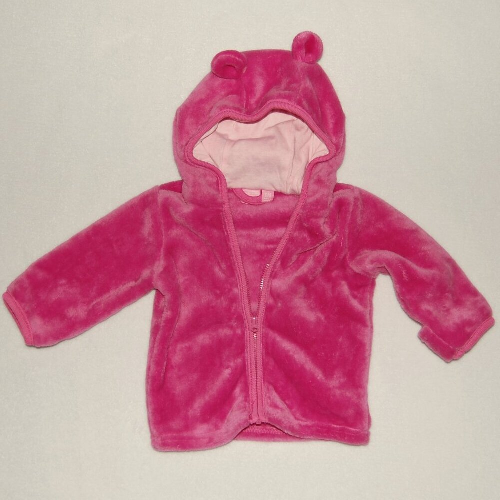 The Children's Place, 9-12M Baby Buttery Fleece Hoodie, Hot Pink